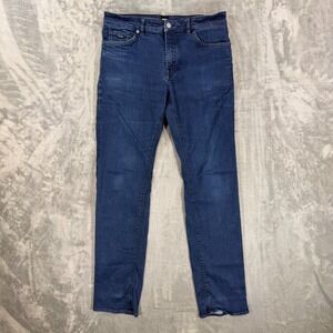 Hugo Boss Maine Regular Fit Jeans Mens Size 32x34 Blue Dark Wash Stretch Denim